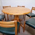 6 X Model 401 Eetkamerstoelen Van Jorgen Henrik Moller, Dene thumbnail 3
