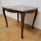 Vintage Queen Ann Salontafel Koffietafel Met Marmer Blad 21 thumbnail 6