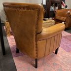 Schapenleren Rosan Fauteuil Schaapsleder In Cognac Bruin thumbnail 5
