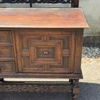 Jacobean Style Carved Oak Sideboard thumbnail 1