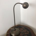 Leuke Vintage Metalen Bureaulamp Metaal Messing  Kleur thumbnail 2