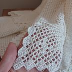 Vintage Sprei. Handwerk Gehaakt. Katoen. 210cmx 190cm. thumbnail 7
