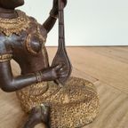 Brons Beeldje Van Een Thaise Muzikant thumbnail 11