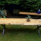 Prachtige Grote Boomstam Tuintafel 260 Cm thumbnail 12