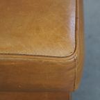 Grote Cognac Kleurige Rundleren Hocker In Engelse Stijl thumbnail 10