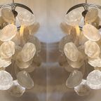 Set Van 2 Opaliserende Vintage Hollywood Hanglamp Met Schelpen thumbnail 4