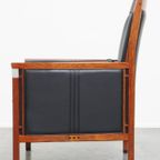 Schuitema Art Deco Design Fauteuil Uit De Decoforma Serie Met Zwart Leer En Hoge Rug thumbnail 16