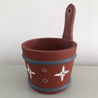 Allmoge Zweedse Houten Pot Handbeschilderd thumbnail 5