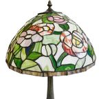 Vintage Mid-century Xl Tiffany Tafellamp Jaren 60 Bloemen thumbnail 5