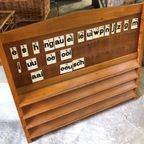 Vintage Grote Leesplank, Houten Letterbord thumbnail 6