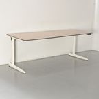Ahrend 500 Bureau, Eiken Blad, 200 X 80 Cm, Hoogte Instelbaar Onderstel D.M.V. Handslinger thumbnail 2