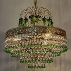 Murano Groene Druiven Hanglamp Vintage Kroonluchter Groen Hollywood thumbnail 6