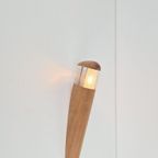 2 Teak Buitenlamp Ellips Rvs Glas Wandlamp Design Lamellen thumbnail 13