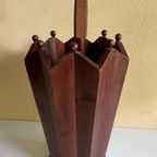 Vintage Italiaanse Houten Arts & Crafts Paraplubak thumbnail 9
