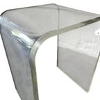 Set Van 2 Vintage Plexi Curved Bijzettafeltjes / Sidetables thumbnail 5