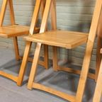 Set Van 3 Vintage Mid Century Houten Klapstoelen thumbnail 14