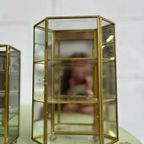 Vintage Messing Gouden Vitrine / Etagere /mini Serre thumbnail 8