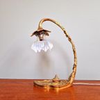 Art Nouveau-lamp In Verguld Brons, Eind 19e Eeuw. thumbnail 6