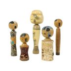 Lot Van 5 Vintage Kokeshi Poppen Japan Berk Showa Periode thumbnail 11