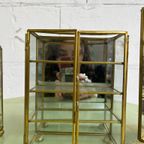 Vintage Messing Gouden Vitrine / Etagere /mini Serre thumbnail 7