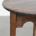 Prachtige Grote Antieke Engelse Pinewood Cricket/ Center Table, Bijzettafel Uit De 19e Eeuw thumbnail 5
