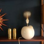 Witte Jaren 70- 80 Keramische Lamp, Keramiek Appel Met Messing Armatuur. Postmoderne Popart Eight thumbnail 2