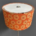 Orange Flowerprint Shade Floor Lamp 1960S thumbnail 5