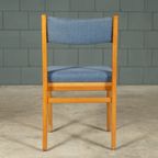 Set Van 6 Vintage Eetkamerstoelen – Blauw thumbnail 4