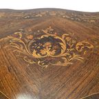 Antiek Franse Louis Xv Stijl Tafel Met Lade, Eind 19e Eeuw thumbnail 9