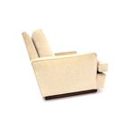 Set Van 2 Vintage Fauteuils Met Creme Fluwelen Bekleding Gemaakt In De Jaren 70 thumbnail 6