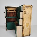 1930S Garderobe Stoomkoffer Van Hartmann – Geitenleren Kist thumbnail 8