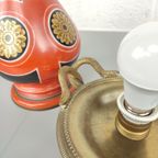 Antieke Tafellamp In Brons & Opaline thumbnail 8