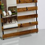 Vintage Garderobe, Kapstok, Spiegel - Hout, Jaren '60 thumbnail 6