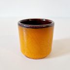 70's Vintage Bloempotje Oranje Minipotje Kamerplant Pot thumbnail 4