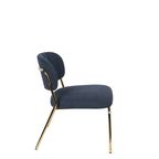 Jolien Fauteuil Goud/Donkerblauw thumbnail 4