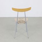 4X Dining Chair In Metal & Wood With Rattan Seats thumbnail 6