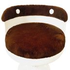 Space Age Tulip Stoel Bruin Teddy 1970’s thumbnail 6