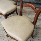 Set Antieke Stoelen Louis Philippe Stijl Creme Wit thumbnail 14