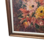 Olieverf Schilderij Op Doek Met Bloemen Van E. Marie thumbnail 2