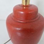 Red Ceramic Table Lamp By Paf Studio 1970 thumbnail 4