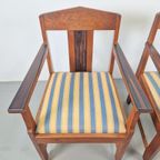 Set 2 Art Deco Fauteuil Amsterdamse School Eiken Ebben ’20 thumbnail 6