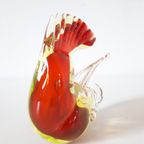 Vintage Beeld Oranje Gele Murano Vis Beeldje Glas Kunst thumbnail 7