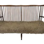 Vintage Houten Bankje Jaren 60 Hout Design Sofa Retro thumbnail 15