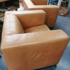 Vintage Grote Leren Fauteuils thumbnail 8