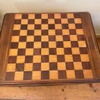 Lage Dambord Tafel Speeltafel Salontafel Vintage Frans thumbnail 13