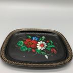 Handbeschilderd Dienblad Metaal Bloemdecor thumbnail 3