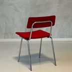 Jaren 70 Eettafelstoel Vintage Design Eetkamerstoel Rood thumbnail 6