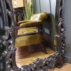 Antieke Zwarte Rococo Spiegel thumbnail 10