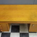 Large Blonde Wood Desk 1960S thumbnail 13