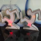 Set Osvaldo Cavandoli Keith Haring La Linea Lampen Grijs thumbnail 12